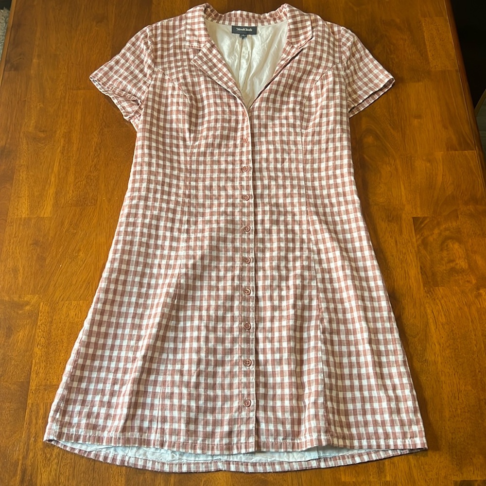 Modcloth Gingham Button-down Cotton Dress